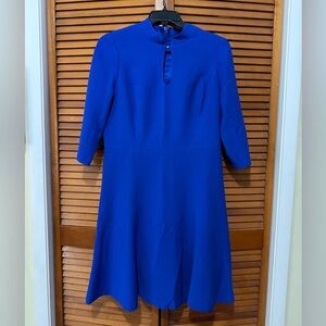 White House Black Market worn once Royal Blue Midi Dress, Size 14